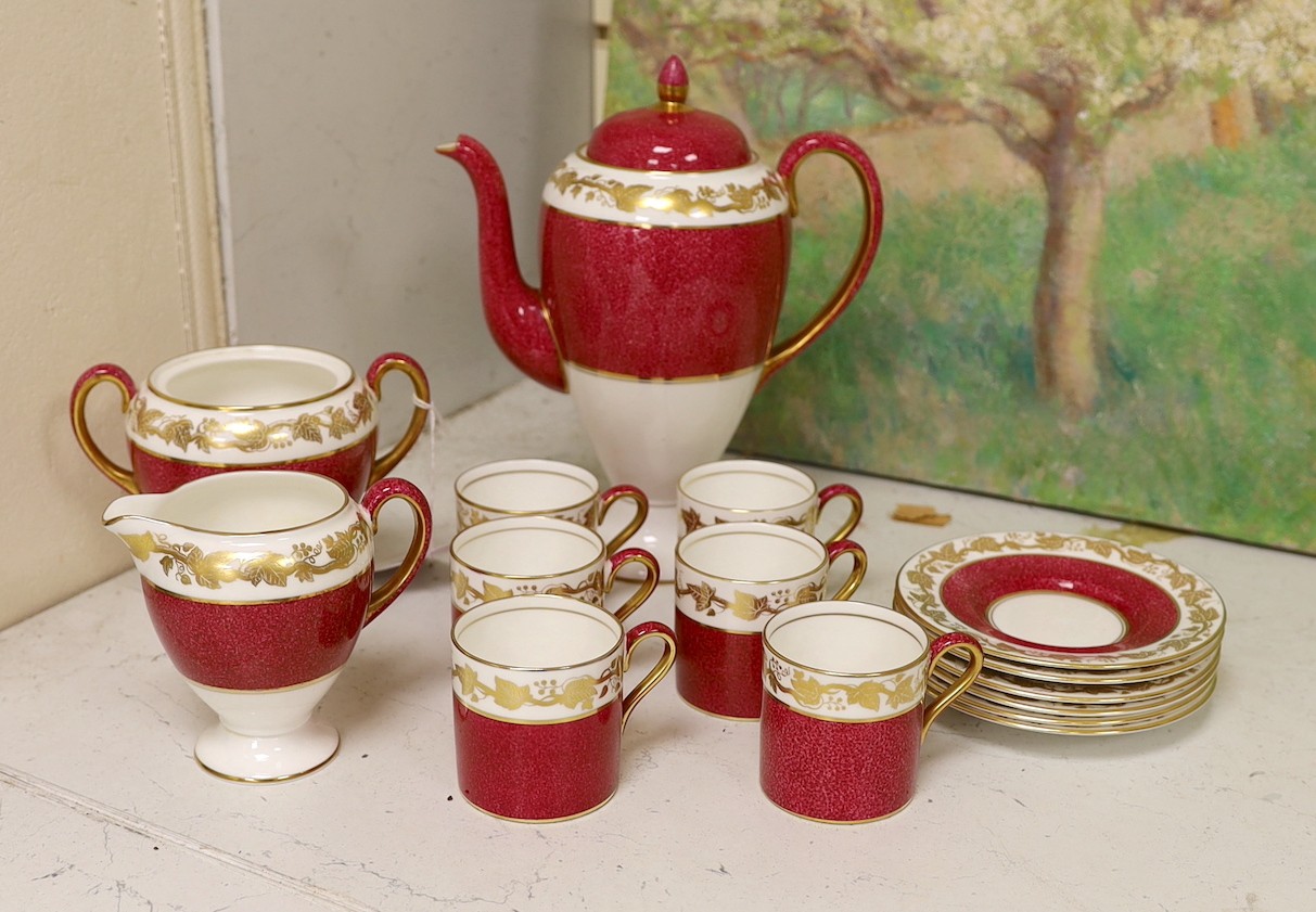 A Wedgwood coffee set, pattern no. W3994 H.